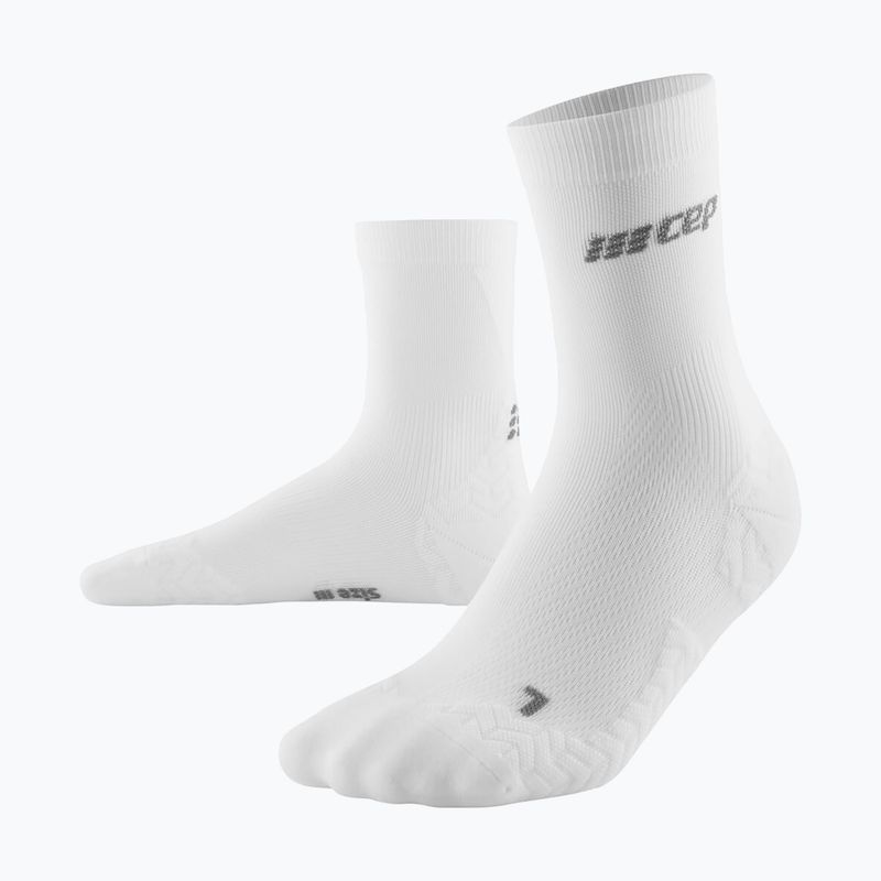 Dámske kompresné ponožky CEP Ultralight Mid Cut white 2