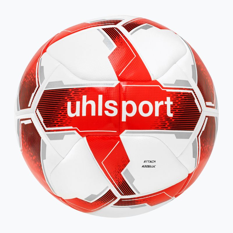 Futbalová lopta uhlsport Attack Addglue white/red/silver v. 4 4
