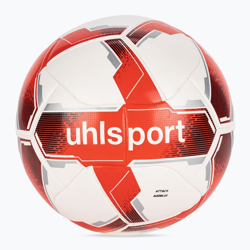 Futbalová lopta uhlsport Attack Addglue white/red/silver v. 5