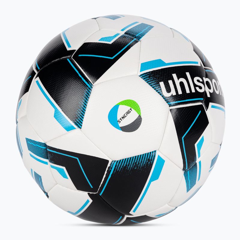 Futbalová lopta uhlsport Top Training Synergy Fairtrade white/black/blue v. 3 2