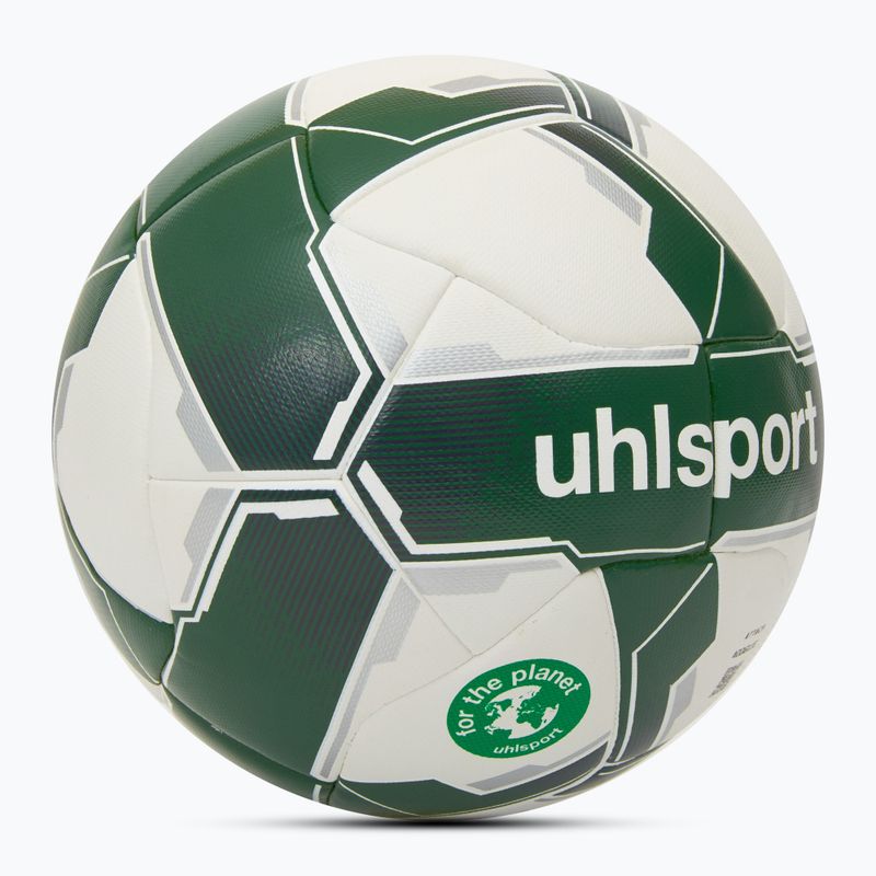 Futbalová lopta uhlsport Attack Addglue For The Planet white/dark green/silver v. 4 2