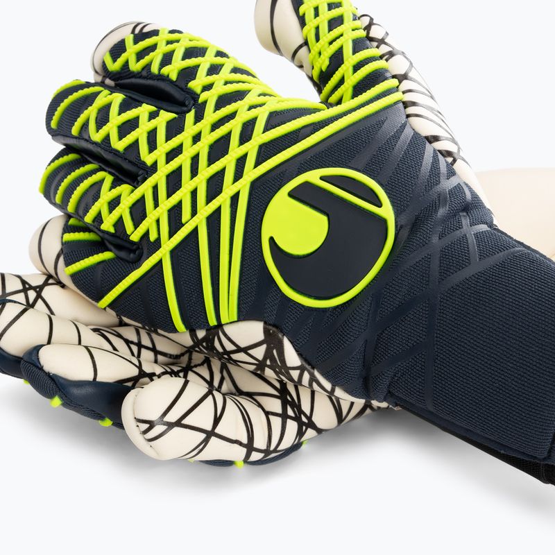 Brankárske rukavice uhlsport Prediction Ultragrip HN navy/white/fluo yellow 3