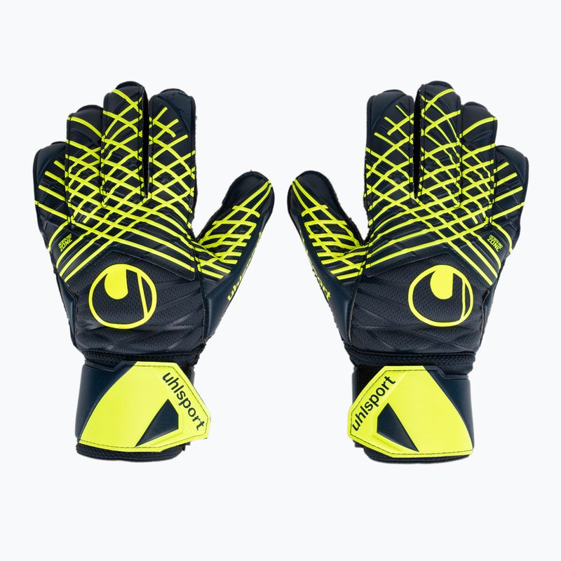 Brankárske rukavice uhlsport Prediction Supersoft navy/white/fluo yellow