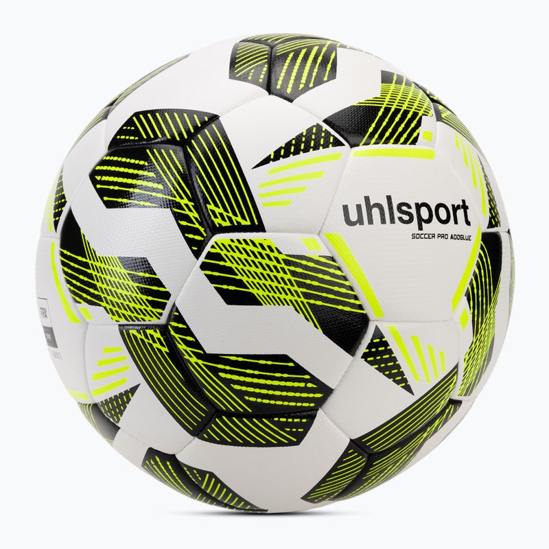 Futbalová lopta uhlsport Pro Addglue white/black/fluo yellow veľkosť 5 2