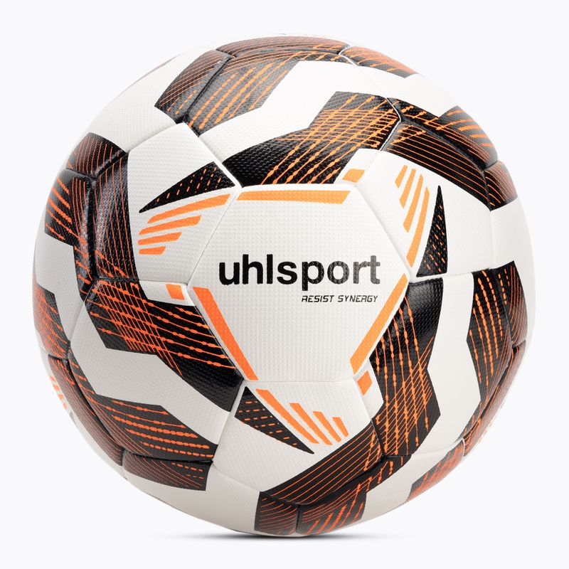 Futbalová lopta uhlsport Resist Synergy white/black/fluo orange veľkosť 5