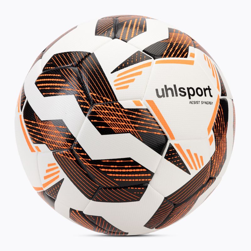 Futbalová lopta uhlsport Resist Synergy white/black/fluo orange veľkosť 5 3