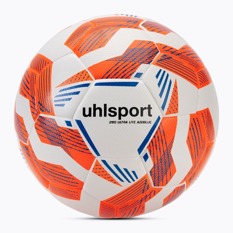 Futbalová lopta uhlsport 290 Ultra Lite Addglue white/fluo orange/dark blue veľkosť 5