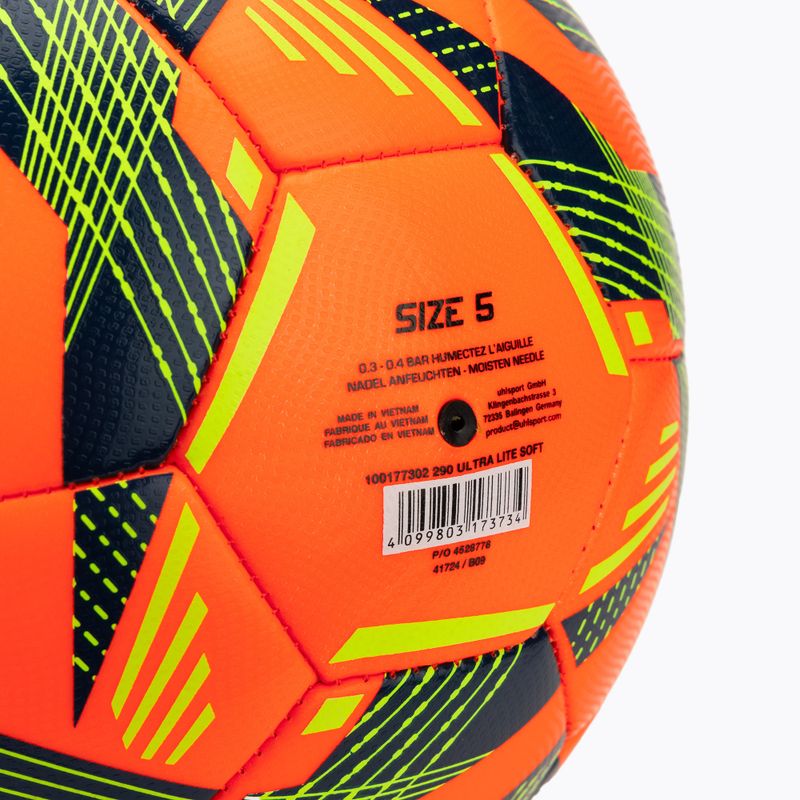 Futbalová lopta uhlsport Ultra Lite Soft 290 fluo orange/navy/fluo yellow veľkosť 5 3