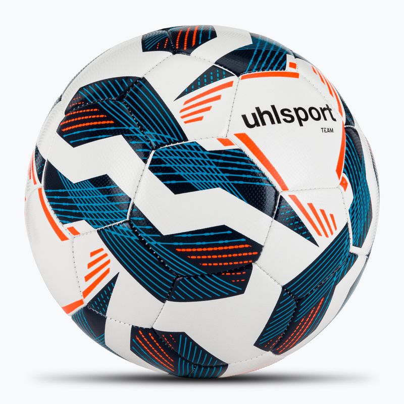 Futbalová lopta uhlsport Team white/navy/fluo orange veľkosť 5 2