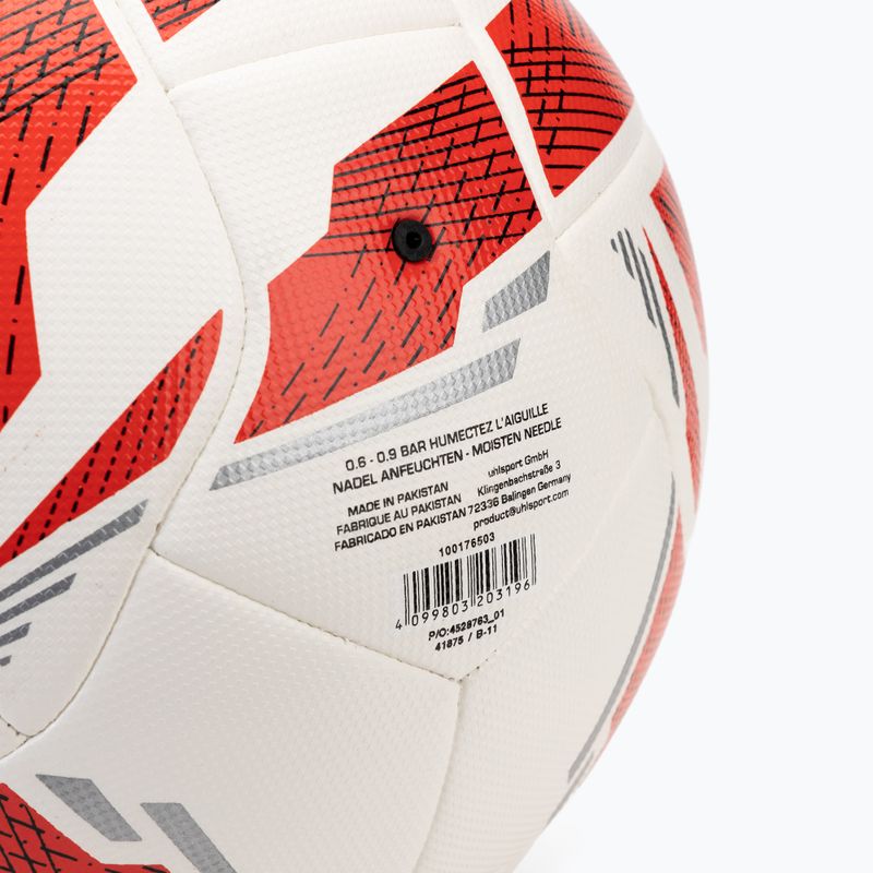 Futbalová lopta uhlsport Attack Addglue white/red/silver veľkosť 4 3