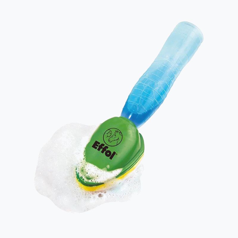 Kefa s nádobou na šampón pre kone Effol Shampoo Friend zelená 11370000