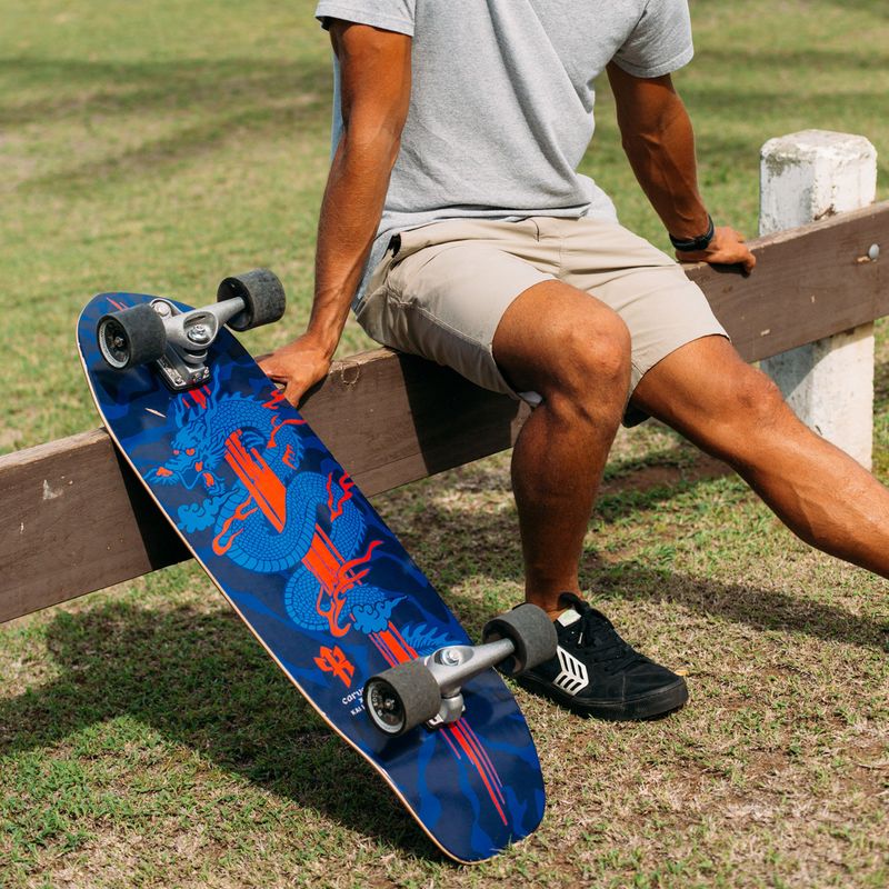 Skateboard surfskate Carver C7 Raw 34" Kai Dragon 222 Complete modro-červený C11311143 11