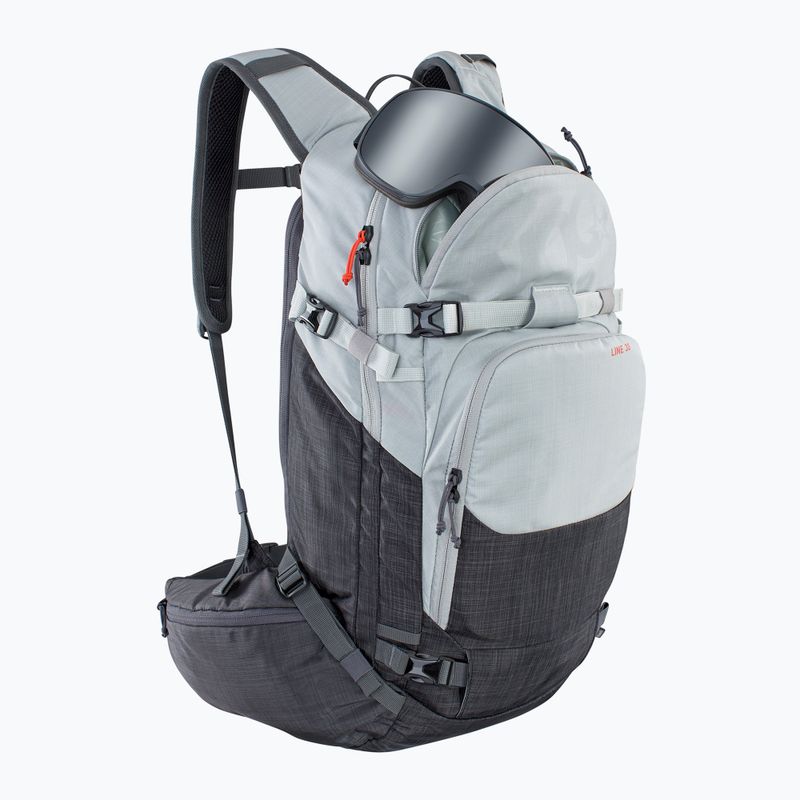 Lyžiarsky batoh EVOC Line 30 silver/heather carbon grey 4