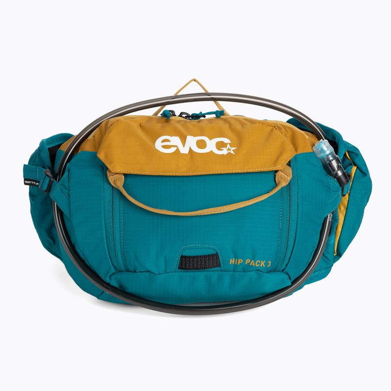 EVOC Hip Pack 3 l modro-žltá cyklistická ľadvinka s rezervoárom 1256616