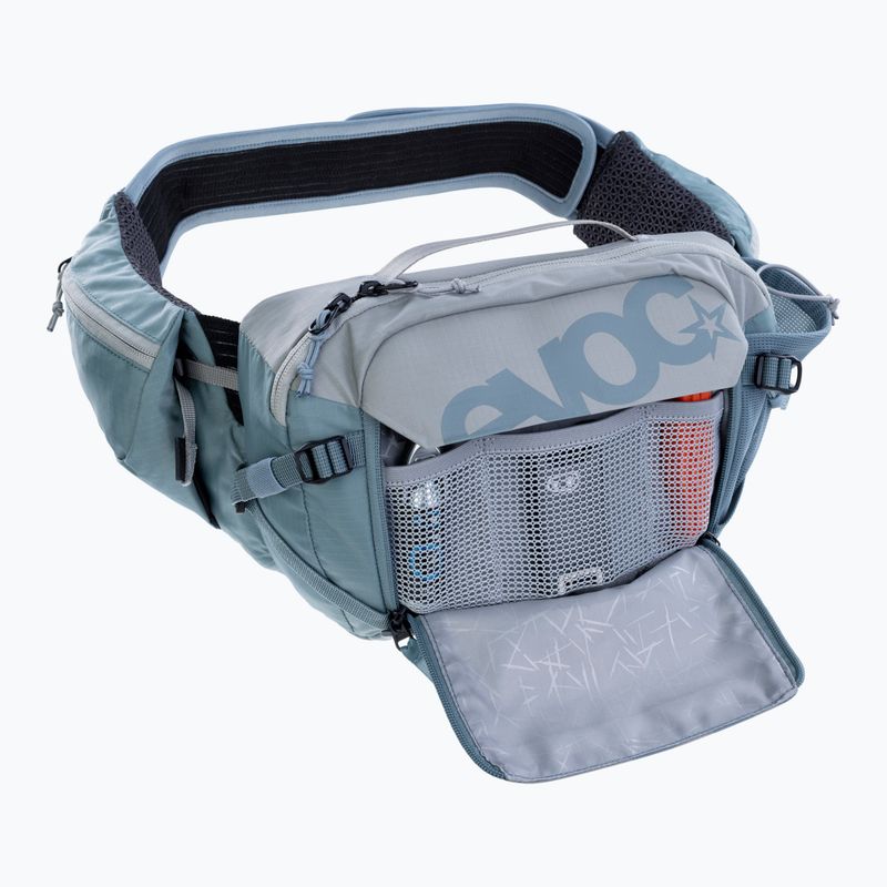 Cyklistická ľadvinka EVOC Hip Pack Pro 3 l s 1,5 l rezervoárom na vodu stone/steel 9
