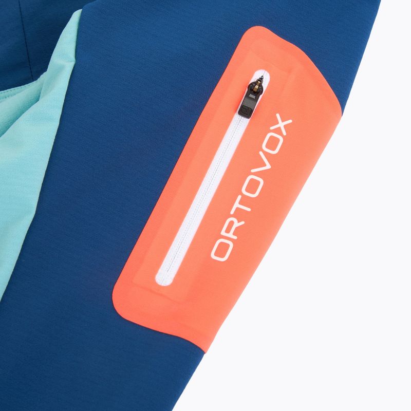 Dámska softshellová bunda Ortovox Berrino s kapucňou modrá 6027700007 3