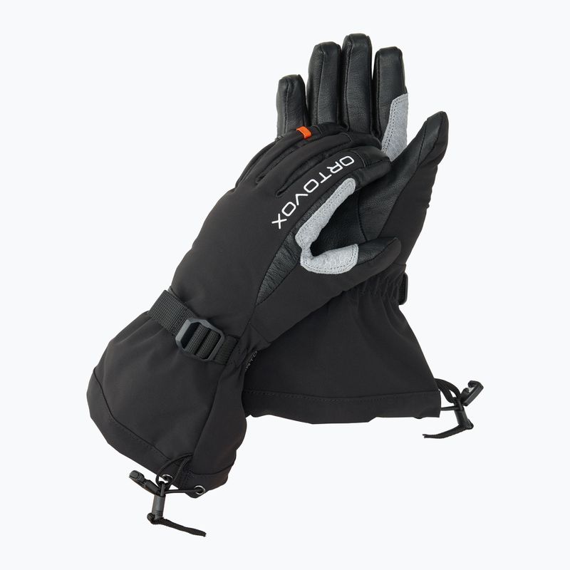 Pánske lyžiarske rukavice ORTOVOX Merino Mountain black raven