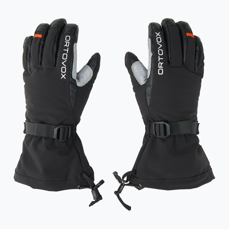 Pánske lyžiarske rukavice ORTOVOX Merino Mountain black raven 3