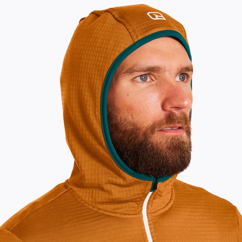 Pánska trekingová mikina Ortovox Fleece Grid Hoody brown 87211 4
