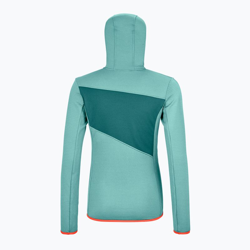 Dámska mikina Ortovox Fleece Grid Hoody tyrkysová 8720100036 2