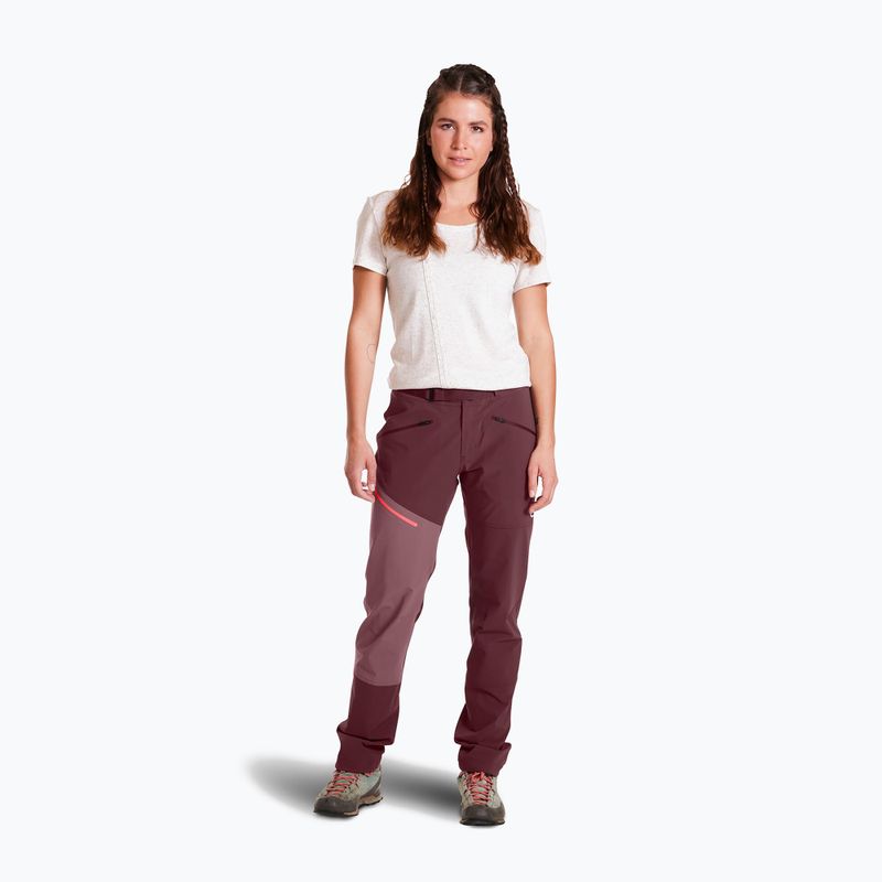 Dámske softshellové nohavice ORTOVOX Brenta bordová 6224400026