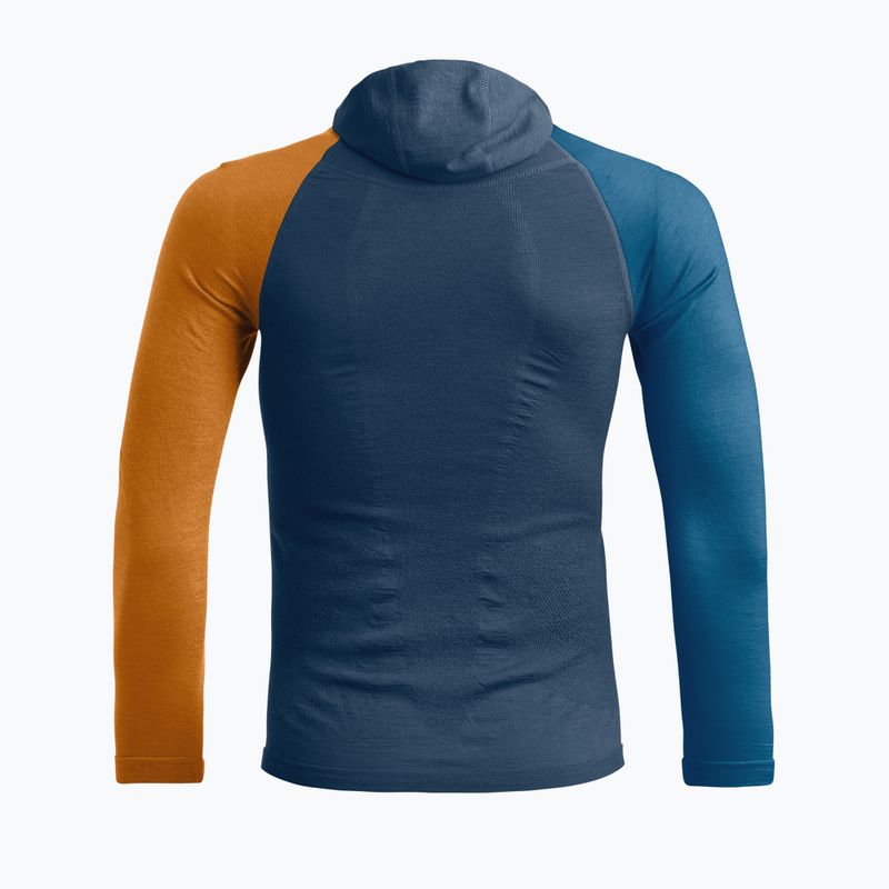 Pánska termoakčná mikina ORTOVOX 120 Comp Light Hoody petrol blue 2