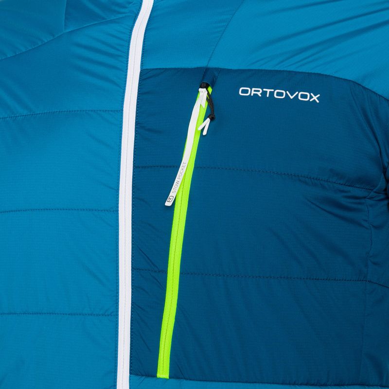 Pánska hybridná bunda ORTOVOX Swisswool Piz Duan modrá 6132700039 3