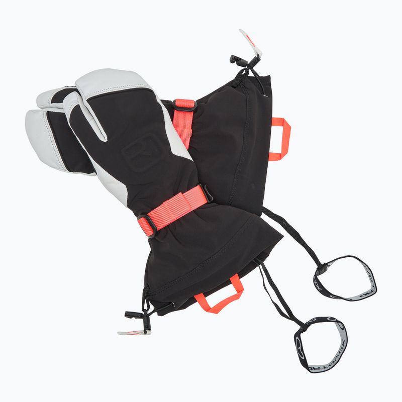 Dámske lyžiarske rukavice ORTOVOX Merino Freeride 3 Finger black raven 5