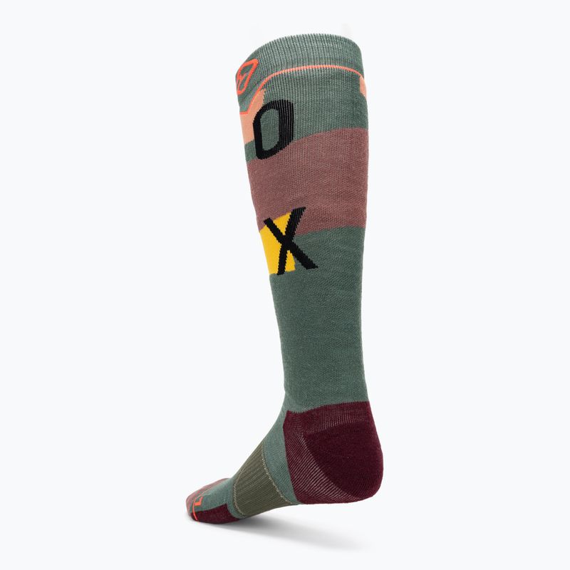 Dámske lyžiarske ponožky ORTOVOX Freeride Long Socks Cozy wild herbs 2