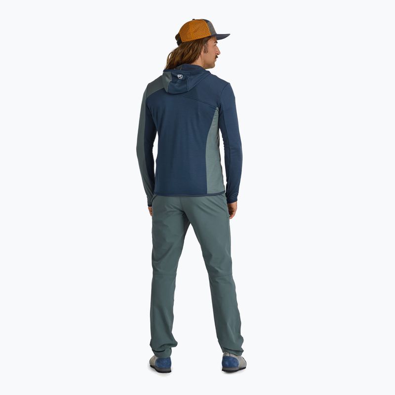 Pánska mikina ORTOVOX Fleece Light Grid Hooded deep ocean 3