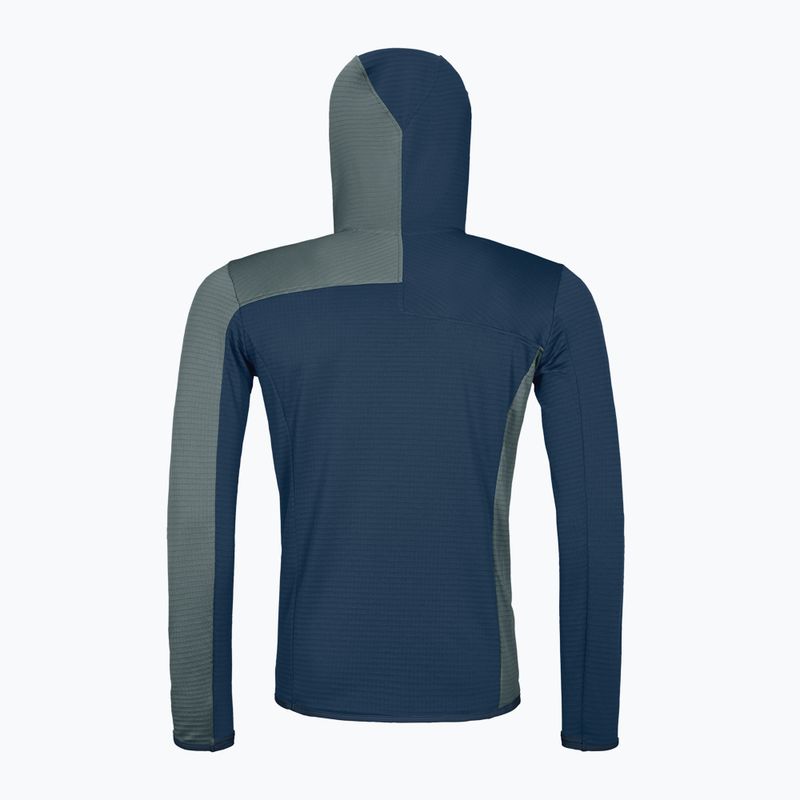 Pánska mikina ORTOVOX Fleece Light Grid Hooded deep ocean 8