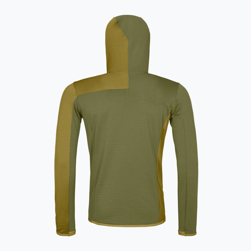Pánska mikina ORTOVOX Fleece Light Grid Hooded wild herbs 2