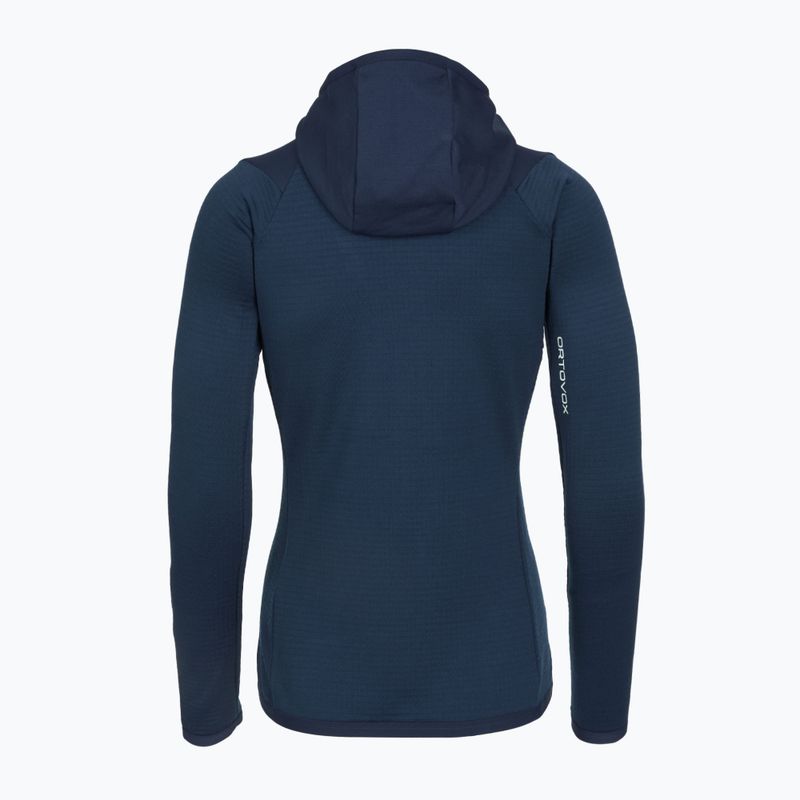 Dámska mikina ORTOVOX Fleece Grid Hoody deep ocean 2
