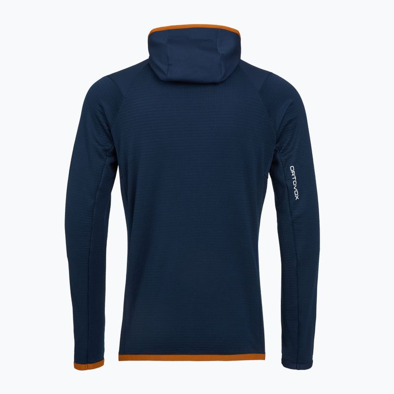 Pánska mikina ORTOVOX Fleece Grid Hoody deep ocean 2