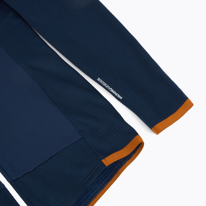 Pánska mikina ORTOVOX Fleece Grid Hoody deep ocean 4