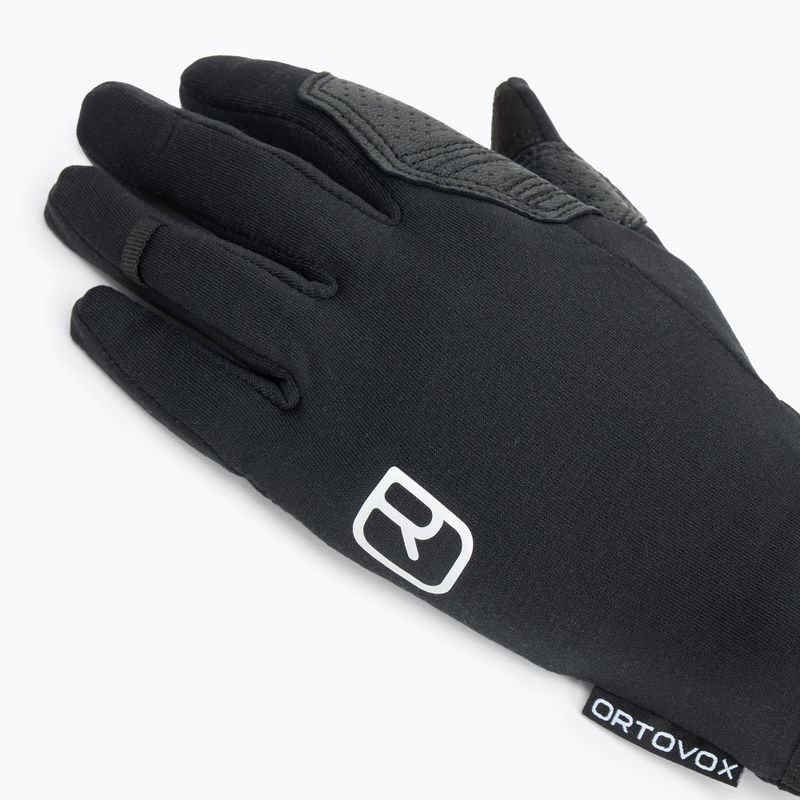Pánske skitouringové rukavice ORTOVOX Fleece Light black raven 5