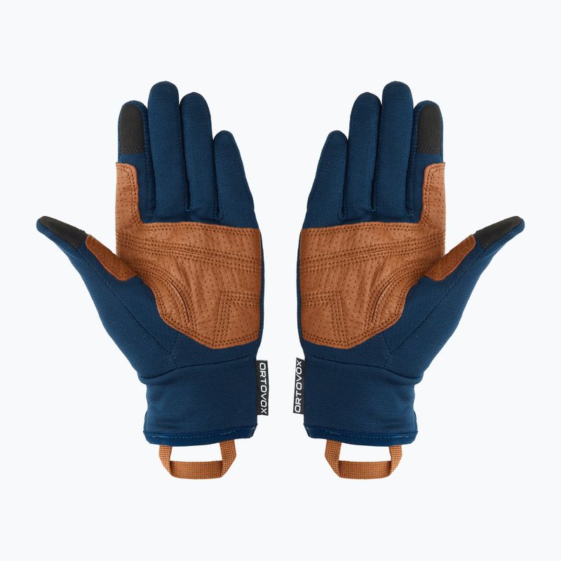 Pánske skitouringové rukavice ORTOVOX Fleece Light deep ocean 2