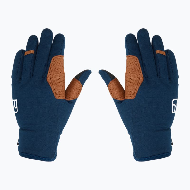 Pánske skitouringové rukavice ORTOVOX Fleece Light deep ocean 3