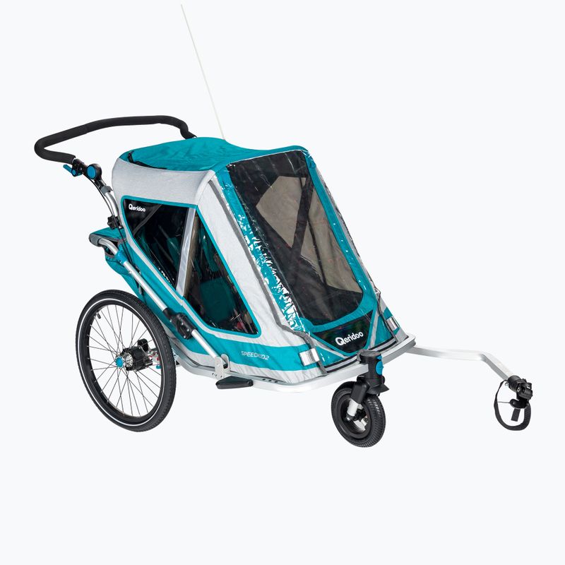 Qeridoo Speedkid2 dvojmiestny príves na bicykel modrý Q-SK2-21-P 2