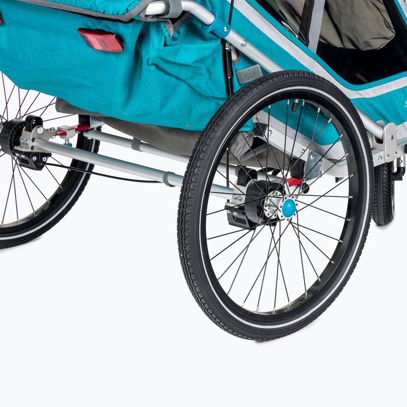 Qeridoo Speedkid2 dvojmiestny príves na bicykel modrý Q-SK2-21-P 6