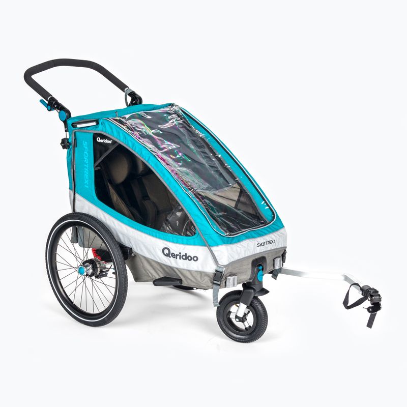 Qeridoo Sportrex1 príves na bicykel pre jednu osobu modrý Q-SR1-21-P 2