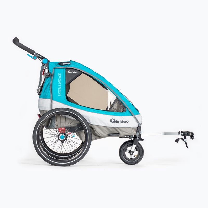 Qeridoo Sportrex1 príves na bicykel pre jednu osobu modrý Q-SR1-21-P 3