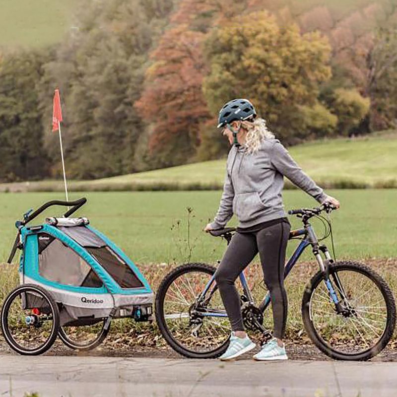 Qeridoo Sportrex1 príves na bicykel pre jednu osobu modrý Q-SR1-21-P 10