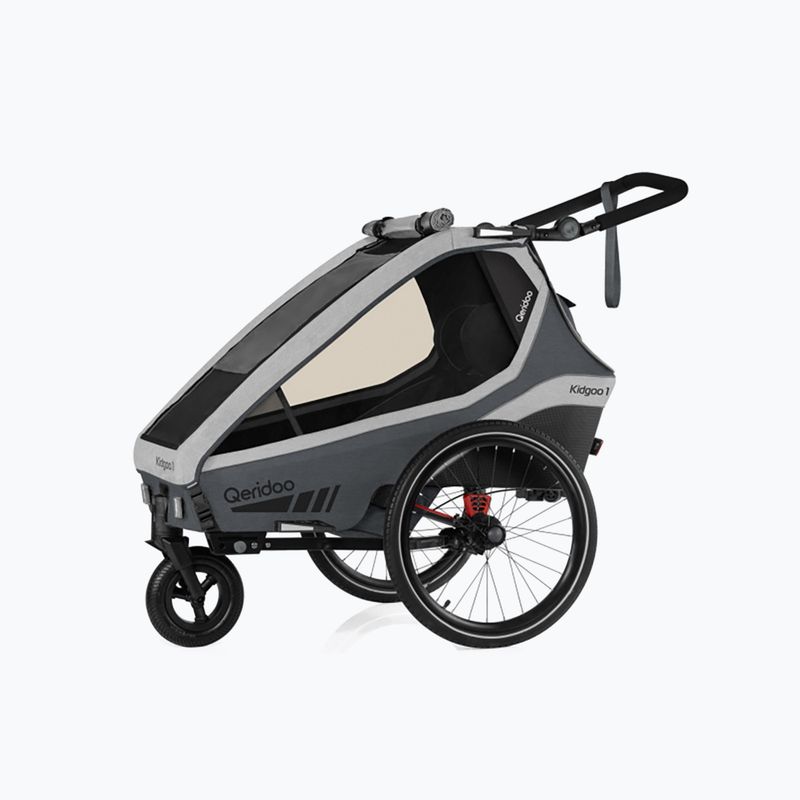 Qeridoo Kidgoo 1 príves na bicykel sivý Q-KDG1-22-SG