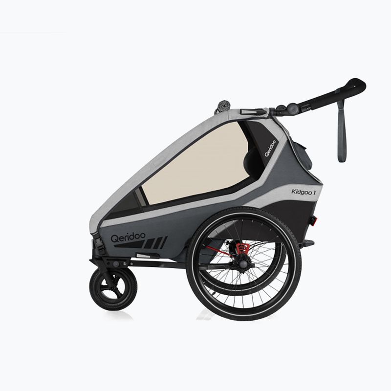 Qeridoo Kidgoo 1 príves na bicykel sivý Q-KDG1-22-SG 3