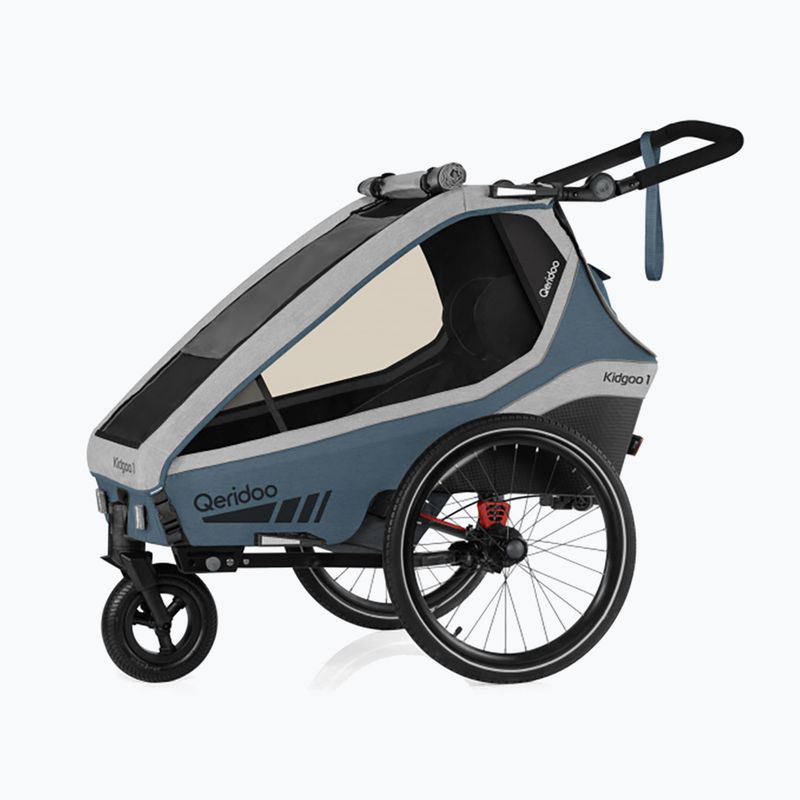 Qeridoo Kidgoo 1 príves na bicykel sivomodrý Q-KDG1-22-NB