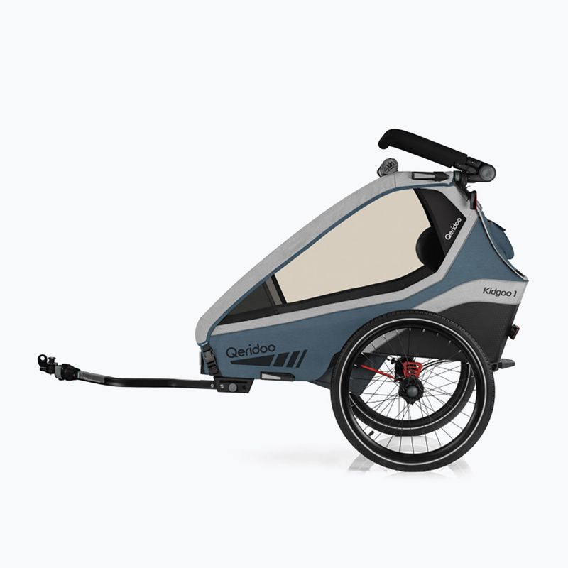 Qeridoo Kidgoo 1 príves na bicykel sivomodrý Q-KDG1-22-NB 3