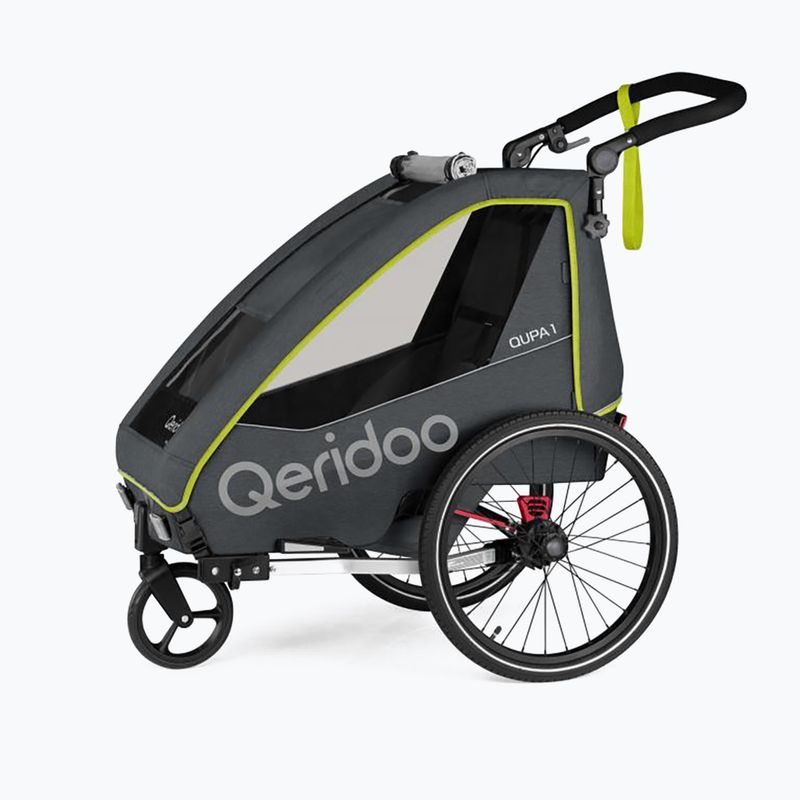 Qeridoo Qupa 1 príves na bicykel pre jednu osobu sivo-žltý Q-QUP1-22-LI