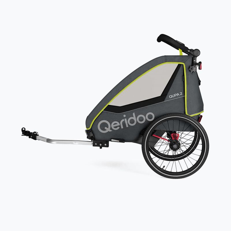 Qeridoo Qupa 2 príves na bicykel pre dve osoby sivo-žltý Q-QUP2-22-LI