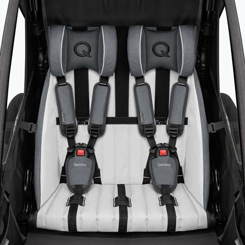Qeridoo Sportrex 2 LE dvojmiestny príves na bicykel žltý Q-SPR2-22-LG 4
